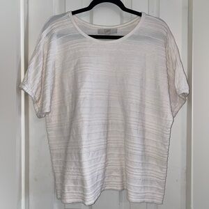 LOFT Women's Short Sleeve Cream Top